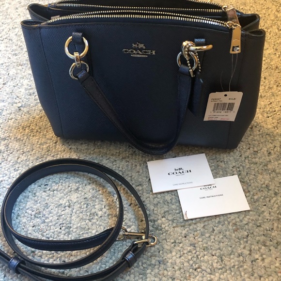 Coach Handbags - Coach NWT mini satchel metallic blue